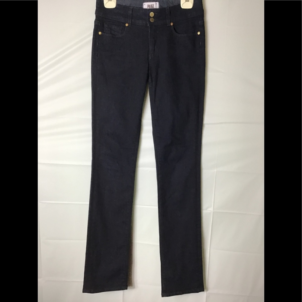 Paige dark blue women’s hidden hills straight jeans size27